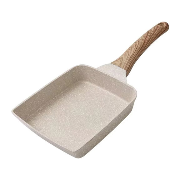 Japanese Tamagoyaki Pan with Wooden Handle Nonstick Rectangle Omelette Egg Roll Maker Steak Tamago Frying Pan Kitchen Cooking Tools Cookware