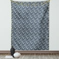 thumbnail image 1 of Japanese Tapestry, Flourishing Eastern Flowers on Stripes Graphic Vertical Pattern, Wall Hanging for Bedroom Living Room Dorm Decor, 40W X 60L Inches, Charcoal Grey Dark Blue White, by Ambesonne, 1 of 2