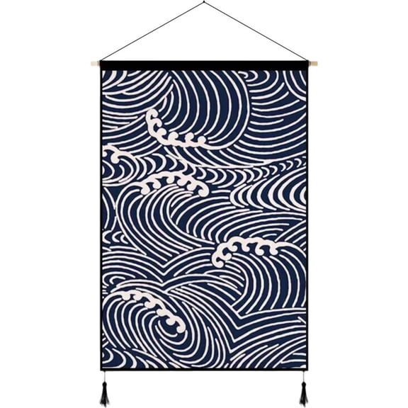 Japanese Tapestry Kanagawa Great Wave Wall Hanging Photo Banner Japanese Landscape Hanging Cloth for Living Room Bedroom