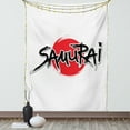 thumbnail image 1 of Japanese Tapestry, Samurai Lettering over Sun Figure Emperor Man Power Superior Force Artful Theme, Wall Hanging for Bedroom Living Room Dorm Decor, 40W X 60L Inches, Red Black, by Ambesonne, 1 of 5