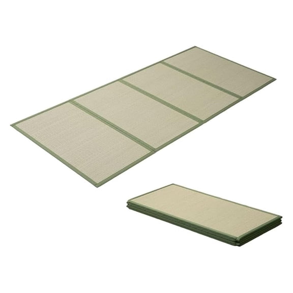 Japanese Tatami Mat Twin Natural Rush Grass (Undyed), Foldable Igusa Mattress Floor Sleeping Japanese Futon Mattress Meditation Yoga Zen