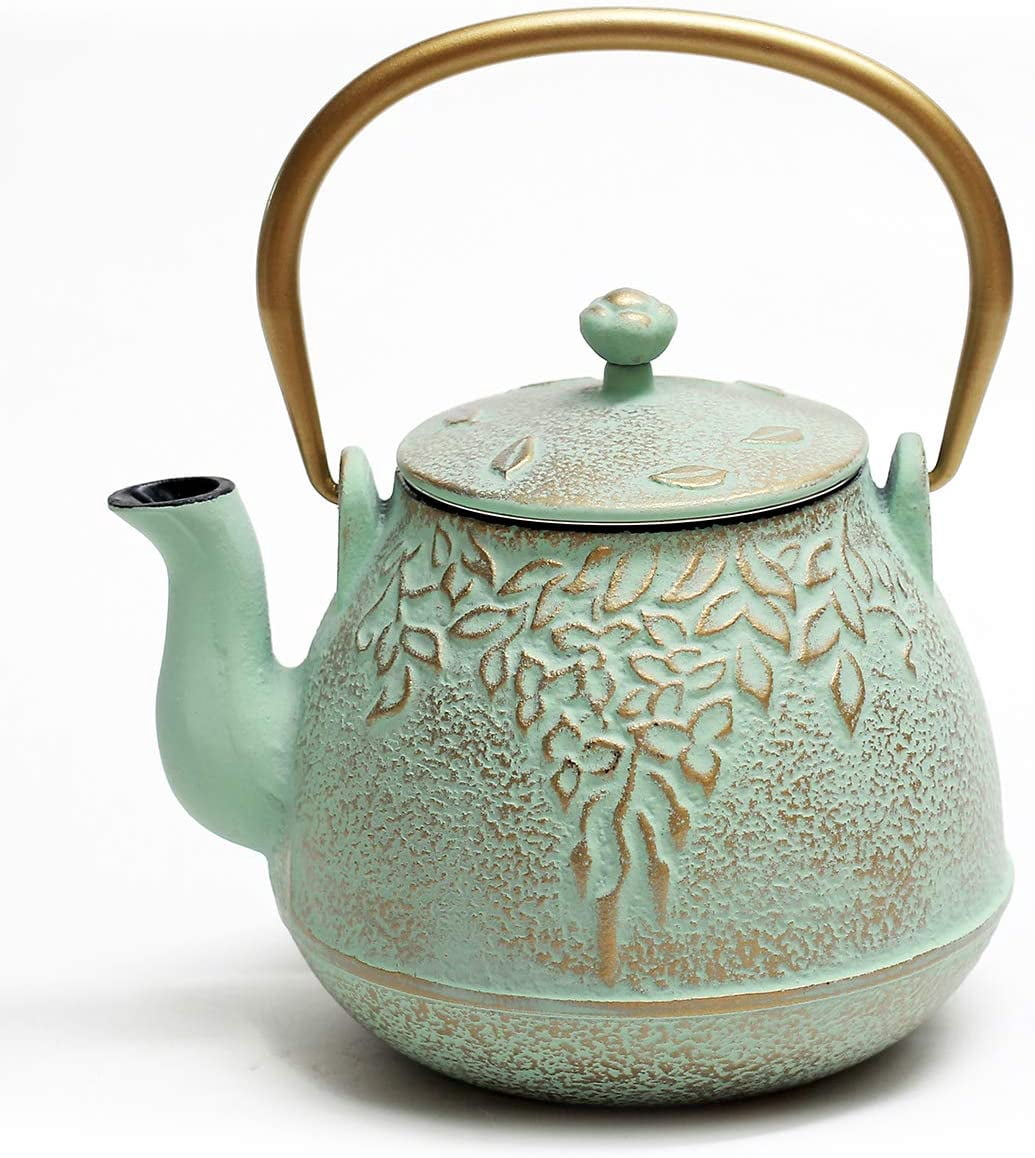 Japanese Pouch Design Japanese Teapot with Stainless Steel Infuser, Cast Iron Tea Kettle ...
