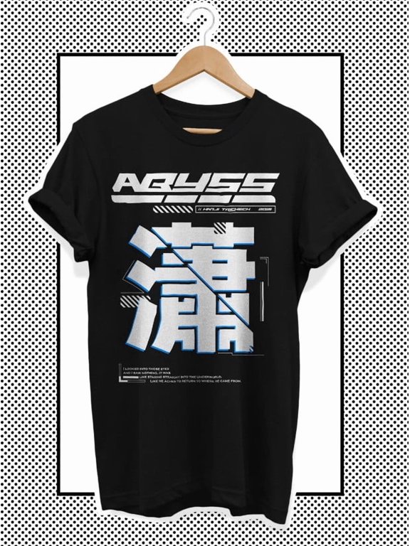 Japanese Techwear T-Shirt with Kanji Sign, Funny Trendy Streetwear Shirt, Gift