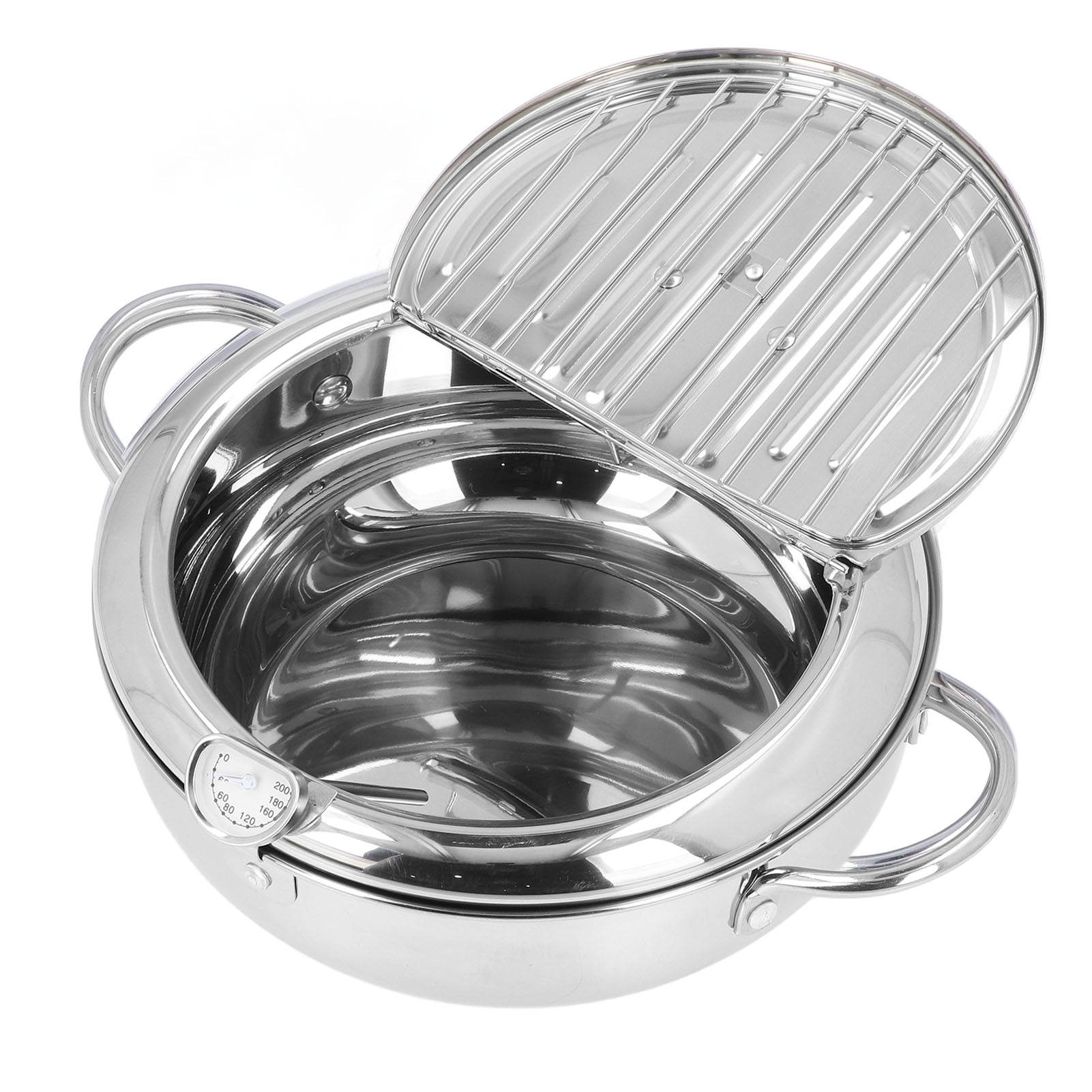 Japanese Tempura Small Deep Fryer Stainless Steel Deep Fryer Pot With