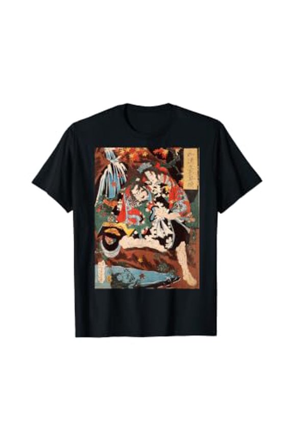 Japanese Tengu God Art Snake Man Retro Vintage Artwork T-Shirt
