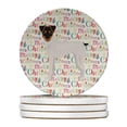 thumbnail image 1 of Japanese Terrier Merry Christmas Large Sandstone Coasters Pack of 4 4 in x 4 in, 1 of 3