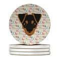 thumbnail image 1 of Japanese Terrier Merry Christmas Large Sandstone Coasters Pack of 4 4 in x 4 in, 1 of 3