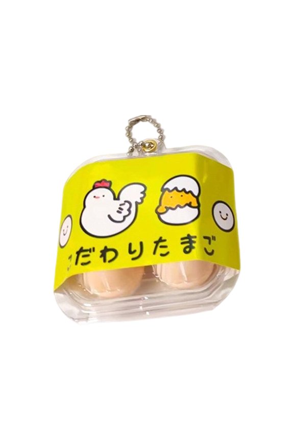 Japanese Themed Miniature Eggs Keychain Resin Accessory Lightweight Versatile Use For Keys Phone Case Fashion Item