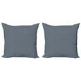 thumbnail image 1 of Ambesonne Japanese Throw Pillow Cover 2 Pack, Floral Checked Tile, 16", Dark Blue Grey, 1 of 2
