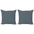 thumbnail image 1 of Ambesonne Japanese Throw Pillow Cover 2 Pack, Floral Diamond Line, 24", Charcoal Grey Dark Blue, 1 of 2