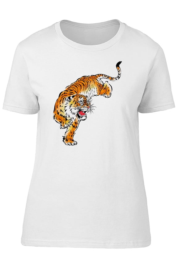 Japanese Tiger Roaring T-Shirt Men -Image by Shutterstock, Male Small