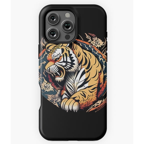 Japanese Tiger Tattoo Graceful Strength Phone Case for iPhone 16 15 14 13 12 11 Pro Max