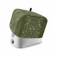 thumbnail image 1 of Japanese Toaster Cover 2 Slice, Small Kitchen Appliance Covers, Green Rustic Retro Pastoral Floral Leaves Toaster Oven Cover with Loop, Bread Machine Cover Polyester Dust Cover Protection, 1 of 4