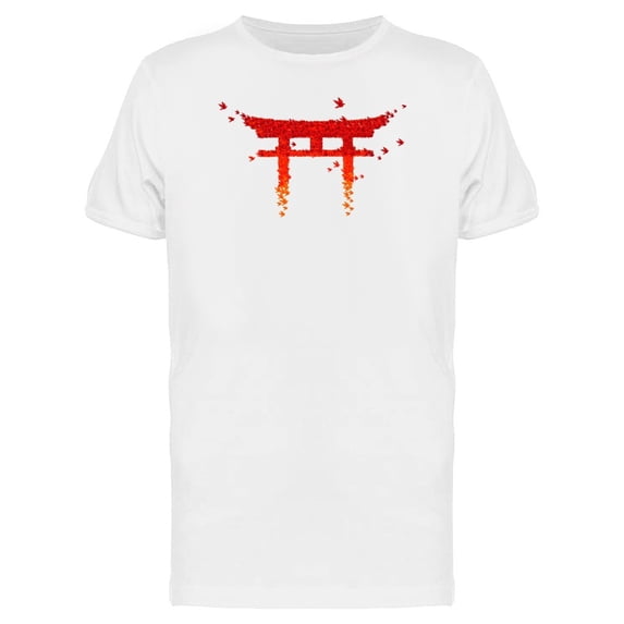 Japanese Tori Red Birds Tee Men's -Image by Shutterstock