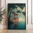 Japanese Torii Gate Wall Art Print, Serene Nature Home Decor - Walmart.com