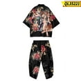 thumbnail image 1 of Japanese Traditional Clothing Invincible Print Kimono Pants Men Retro Yukata Asian Fashion Tang Suit Harajuku Hanfu Yukata Jacke, 1 of 6