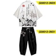 thumbnail image 1 of Japanese Traditional Clothing Kimono Pants Men Retro Yukata Asian Fashion Tang Suit Harajuku Hanfu Yukata Jacket, 1 of 6