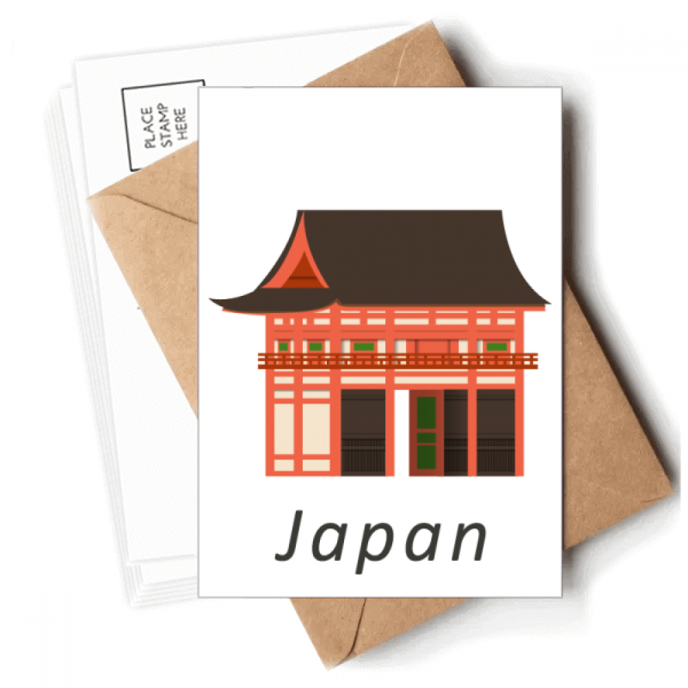 Japanese Traditional Edo Culture House Postcards Envelopes Blank Note Cards Mailing