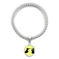 thumbnail image 1 of Japanese Traditional Kendo Outline Sliver Bracelet Pendant Jewelry Chain Adjustable Bangle, 1 of 3