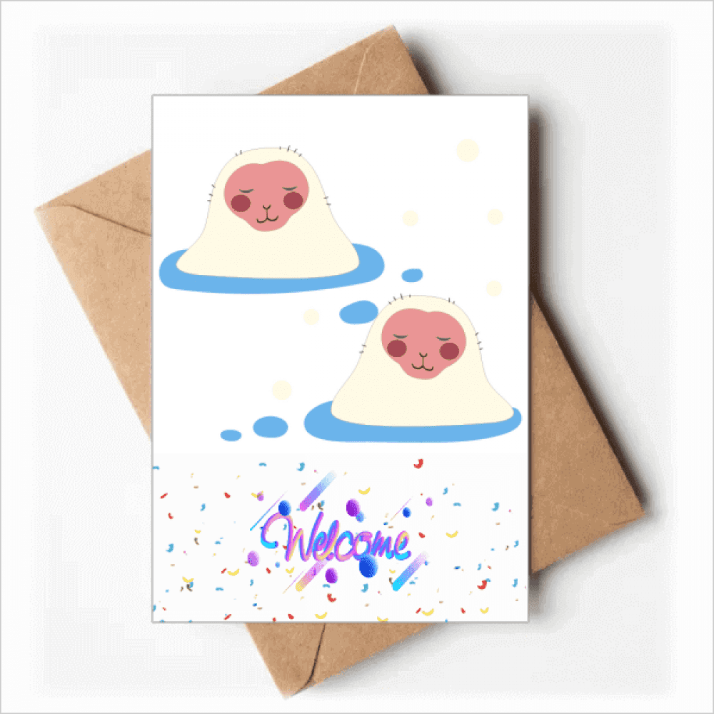 Japanese Travel Lucky Animal Welcome Back Greeting Cards Envelopes Blank