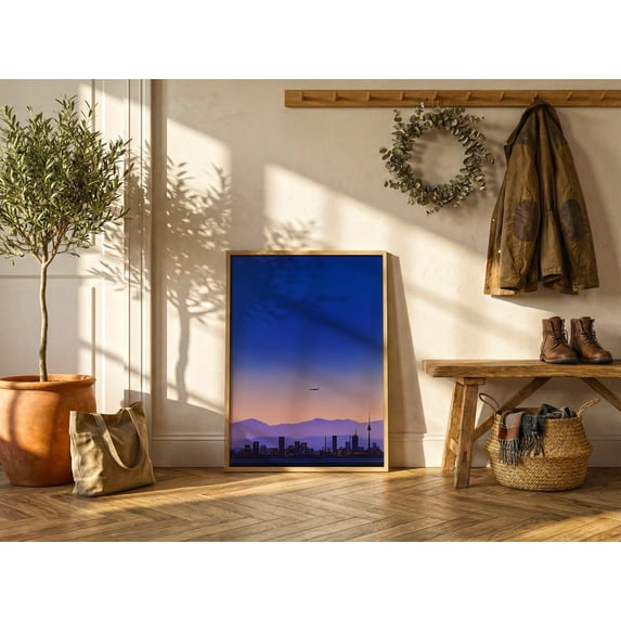 Japanese Twilight Skyline 80s City Pop Sunset Minimalist Poster ...