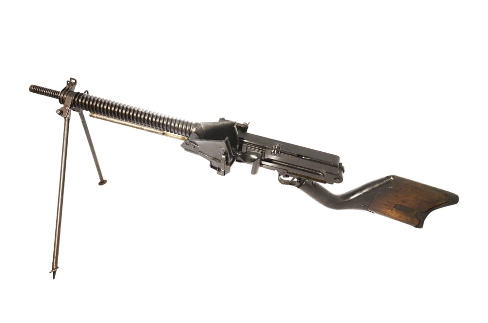 Japanese Type 11 light machine gun Canvas Art - Andrew ChittockStocktrek Images (35 x 23)