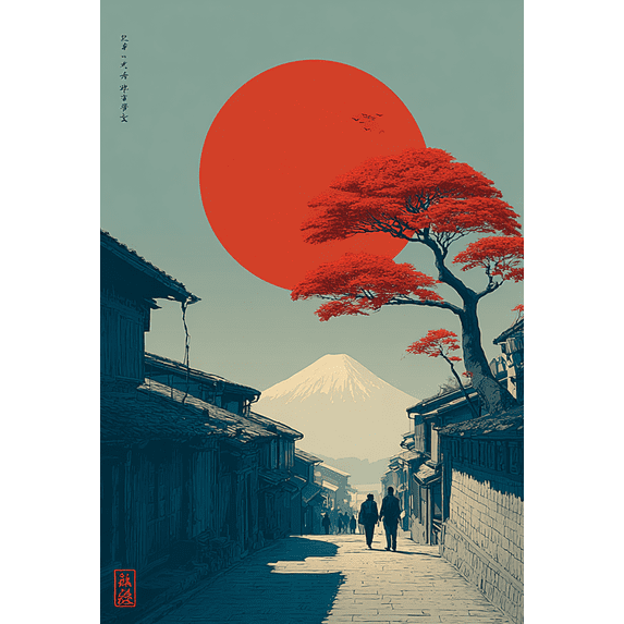 Japanese Ukiyo-e Canvas Print, Traditional Illustration, Modern Trendy Home Wall Decor