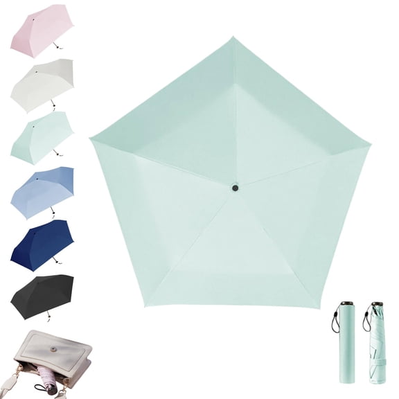Japanese Ultra Light Mini Travel Umbrella with Upf 50+ Sun Protection, for Rain, Shine, Beach, Hiking and Outdoor Use