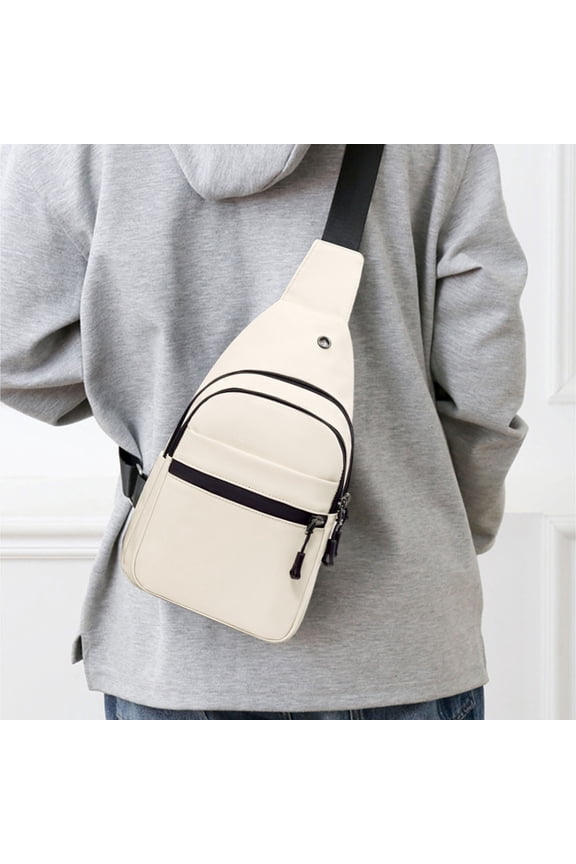 Japanese Unisex Chest Bag - Waterproof Anti-Theft Sports Backpack with Locking Zips, Multiple Pockets & Breathable Shoulder Straps for Travel, Work & Outdoor Activities