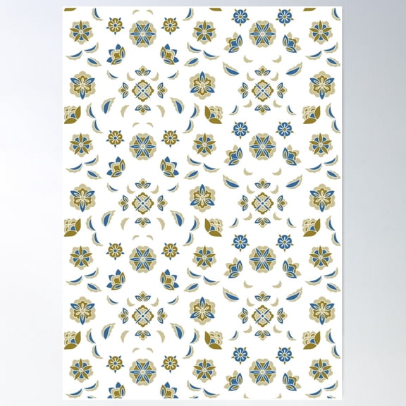 Japanese Vector Abstract Pattern, Poster Wall Art, Modern Wall Decor For Living Room Bedroom, 16x24 UNFRAMED