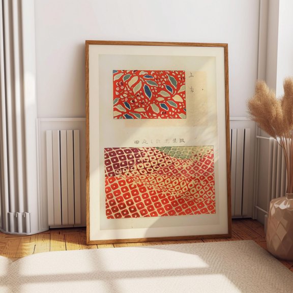 Japanese Vintage Art Print Retro Kimono Pattern Poster Home Decor Office Wall Art