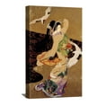 thumbnail image 1 of Japanese Wall Art Birds Chirp Canvas Art Framed Asian Painting For Bedroom Livingroom Office, 1 of 1