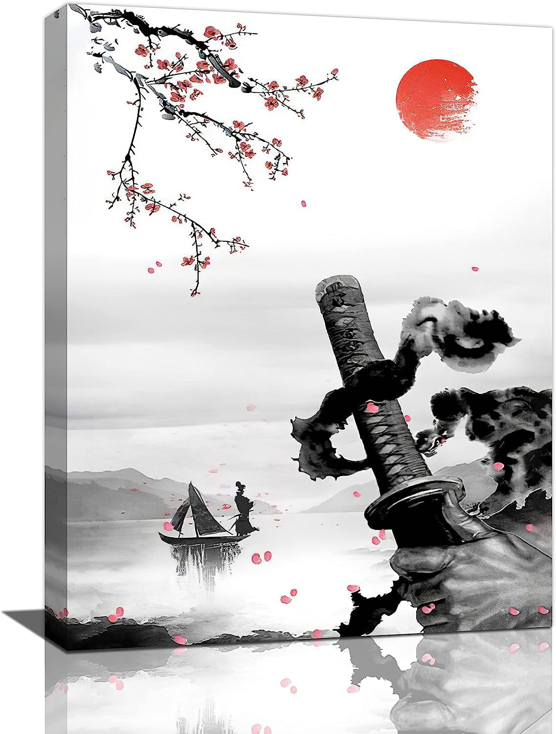Japanese Wall Art Black And White Japan Samurai Pictures Wall Decor ...