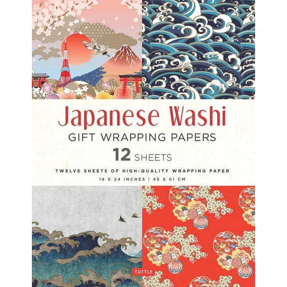 Japanese Washi Gift Wrapping Papers - 12 Sheets: 18 X 24 Inch (45 X 61 CM) Wrapping Paper (Other)