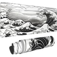 thumbnail image 1 of Japanese Wave Black and White Gaming Mouse Pad XL, Large Non Slip Rubber Mousepad, Stitched Edges Mouse Pads, Long Extended Mice Pad,31.5'''' X 11.8'''', 1 of 6