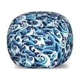 thumbnail image 1 of Japanese Wave Storage Toy Bag Chair, Traditional Eastern Pattern with Waves of Water Foam Splashes, Stuffed Animal Organizer Washable Bag, Small Size, Pale Blue Navy Blue, by Ambesonne, 1 of 3