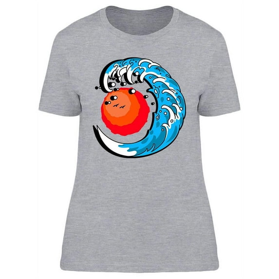 Japanese Wave T-Shirt Women -Image by Shutterstock, Female Medium