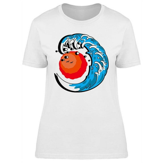 Japanese Wave T-Shirt Women -Image by Shutterstock, Female x-Large