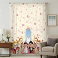 thumbnail image 1 of Japanese Wedding Sheer Curtains 54 Inches Long, Cute Owls Cherry Blossoms Beige Light Filering Curtains, Breathable Simi Curtain Privacy Drapes for Kitchen Bathroom Lightweight Small Window Treatment, 1 of 9