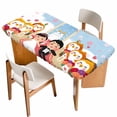 thumbnail image 1 of Japanese Wedding Table Cloths for 3 Foot Rectangle Tables, Cute Owls Cherry Blossoms Blue Patio Waterproof Elastic Fitted Tablecloths, Washable Rectangular Table Cover for Camping, 1 of 8