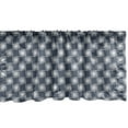 thumbnail image 1 of Japanese Window Valance Pack of 2, Floral Detailed Circles with Lines Eastern Ornament Pattern, Rod Pocket Curtain Valances for Kitchen Bedroom, 54" X 12", Charcoal Grey Dark Blue, by Ambesonne, 1 of 4