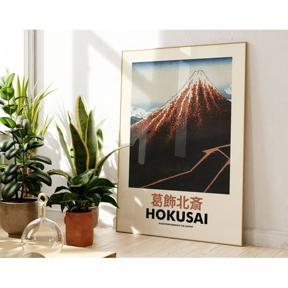 Japanese Woodblock Hokusai Poster, Green Oriental Print, Vintage Wall Art Poster Popular Famous Artist Art Print, Gallery Wall Home Decor Wall Art, Modern Wall Decor, 24x36 UNFRAMED