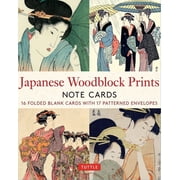 Japanese Woodblock Prints, 16 Note Cards 16 Different Blank Cards with 17 Patterned Envelopes in a Keepsake Box! Other