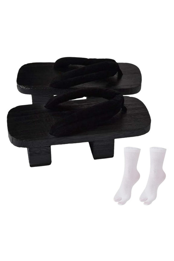 Japanese Wooden Clogs Comfort Portable Shower Sandals Flip Flops Japan Shoes 38