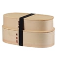 thumbnail image 1 of Japanese Wooden Lunch Box – Leakproof & Stackable Oval Container for Adults, Eco-friendly, Portable, Reusable Bento Box for Work, Picnic, and More, N, 1 of 3