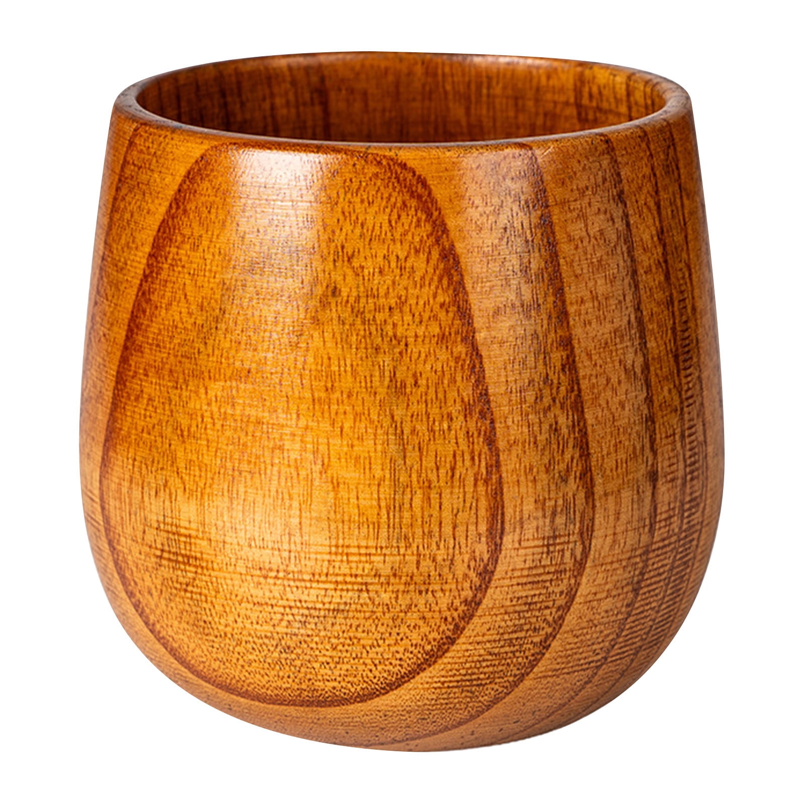 Natural Solid Wood Tea Cups - 4 Pack Wooden Mugs For Tea, Coffee & Wine, 100-200ml