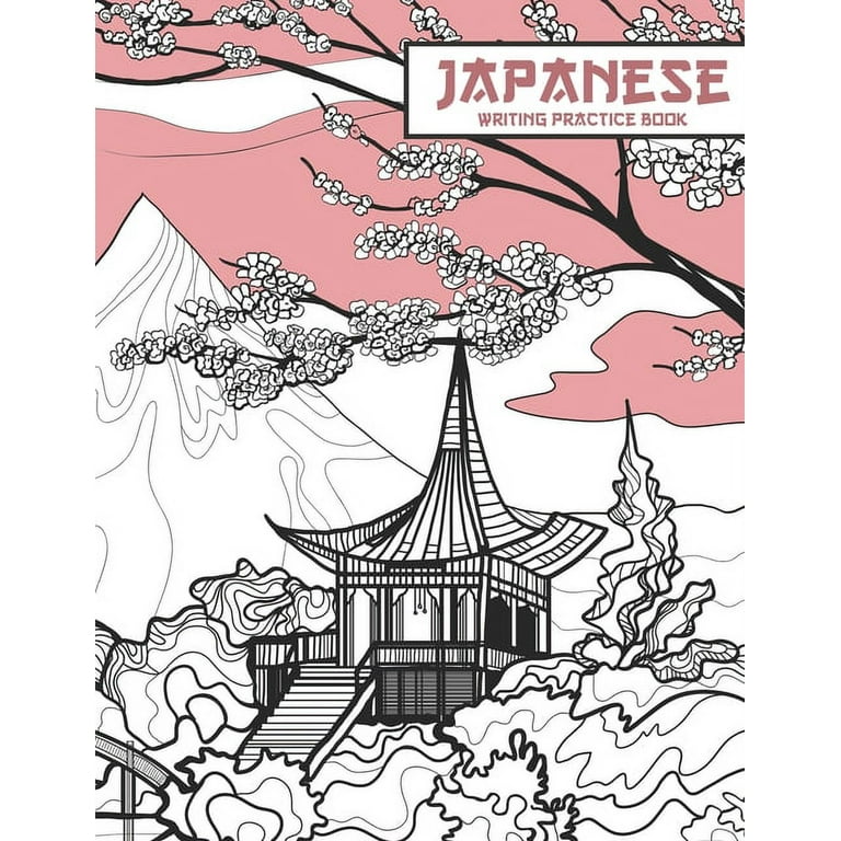 Japanese Writing Practice Book : Kanji Practice Paper with Cornell Notes:  Zen Garden Pagoda Japan White Cherry Blossom (Paperback)
