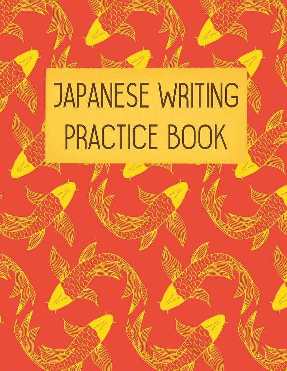 Japanese Writing Practice Book Koi Fish Pattern Genkouyoushi or
