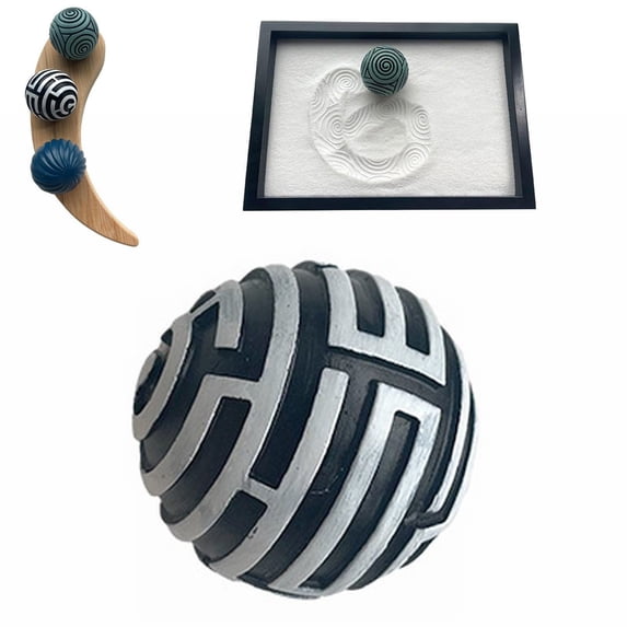 Japanese Zen Garden Kit for Desk – 4.5cm Bamboo Sand Garden Zen Décor | Meditation Gift | Sensory Therapy Tool for Mindfulness & Emotional Wellness