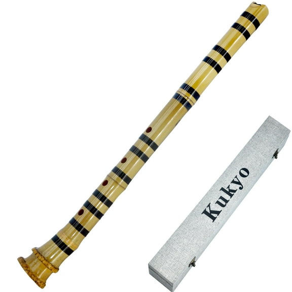 Japanese Zen Shakuhachi Pentatonic end-blown flute with natura bell root. KINKO-ryu  1.8 feet .professional quality , play all ocataves. Good for seasoned flautist, good for any level player.